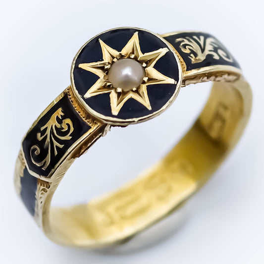 MOURNING RING / LONDON / 18K / #14