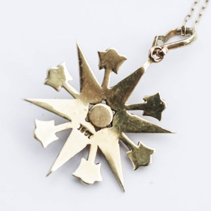 STAR NECKLACE SMALL / PEARL / LONDON / 15K