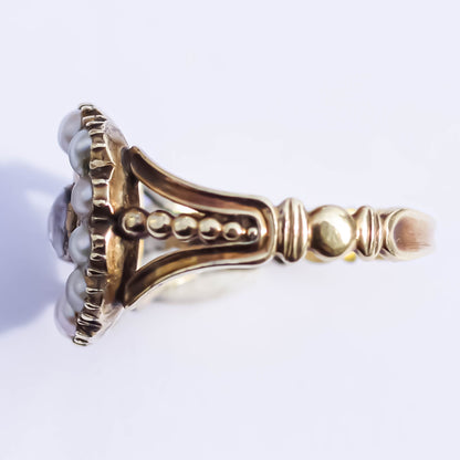 MOURNING RING / LONDON / 18K / #11.5