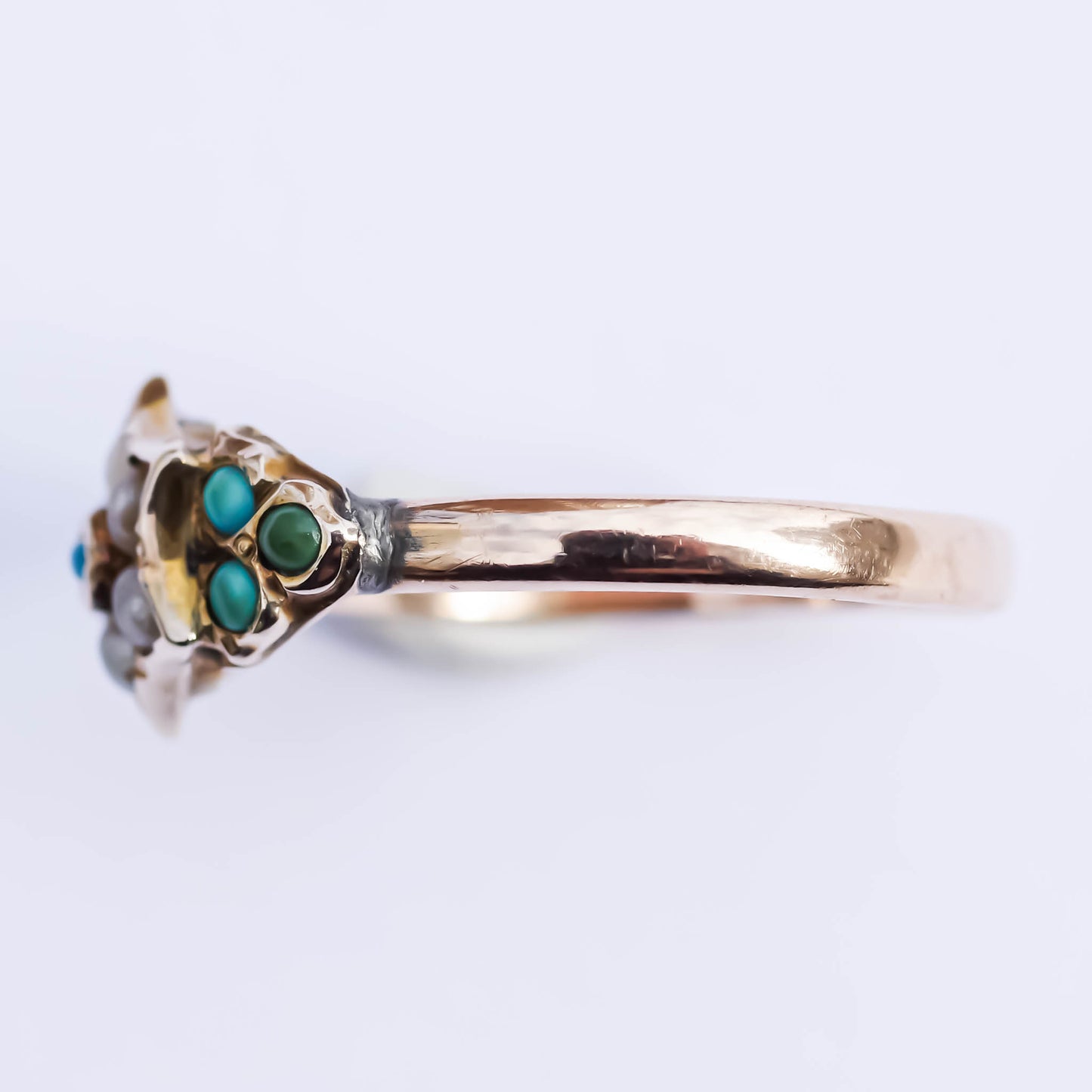 STAR  RING / PEARL / TURQUOISE / 9K / #14