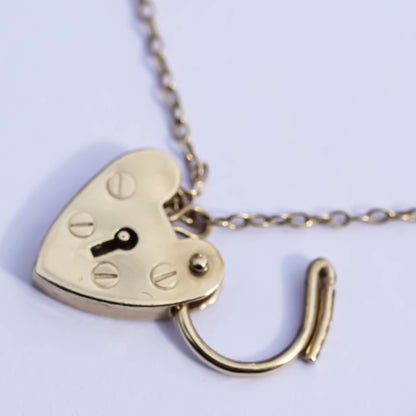 PADLOCK HEART BRACELET 2 / 9K / UK / ART DECO