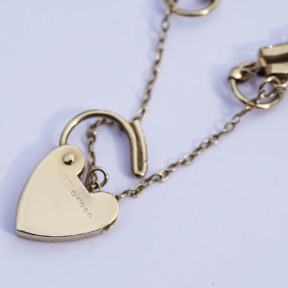 PADLOCK HEART BRACELET 2 / 9K / UK / ART DECO