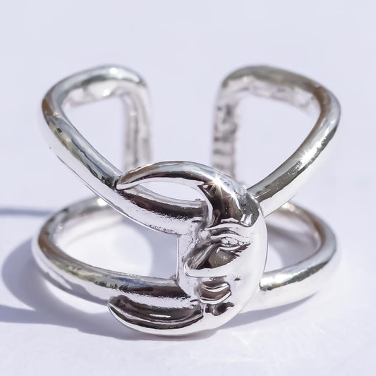 NAIL RING / MOON / SILVER 925
