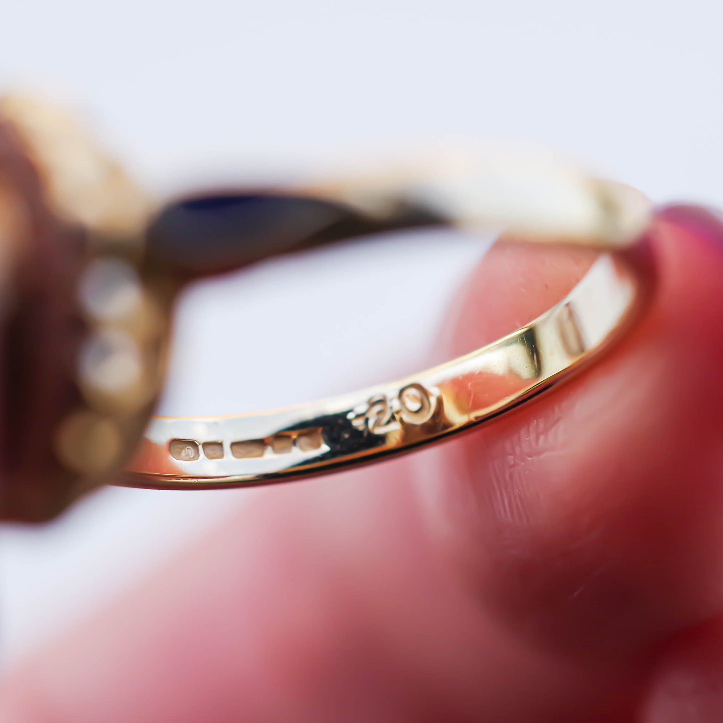BLUE SAPPHIRE RING / DIAMOND / UK / K20 / #12