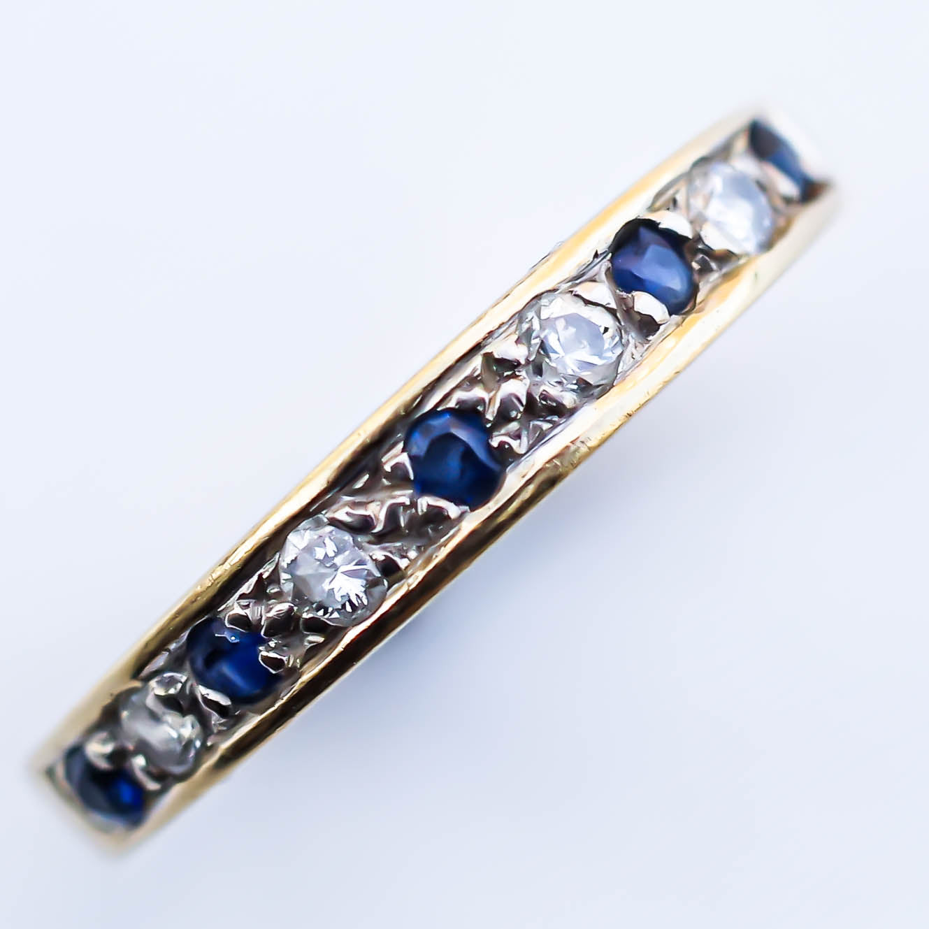 BLUE SAPPHIRE RING / DIAMOND / USA / K18 / #9
