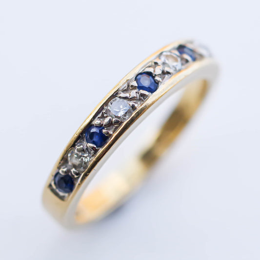 BLUE SAPPHIRE RING / DIAMOND / USA / K18 / #9