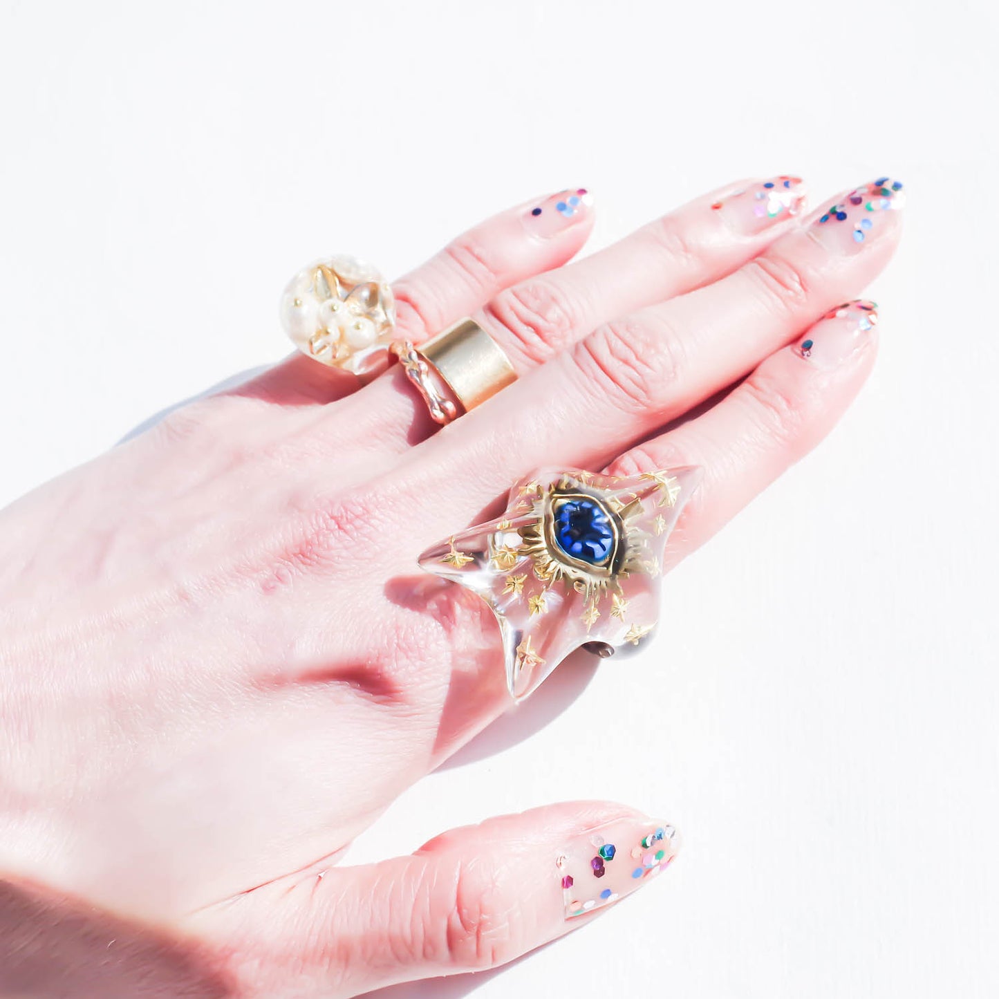 EYE STAR RING / CLEAR