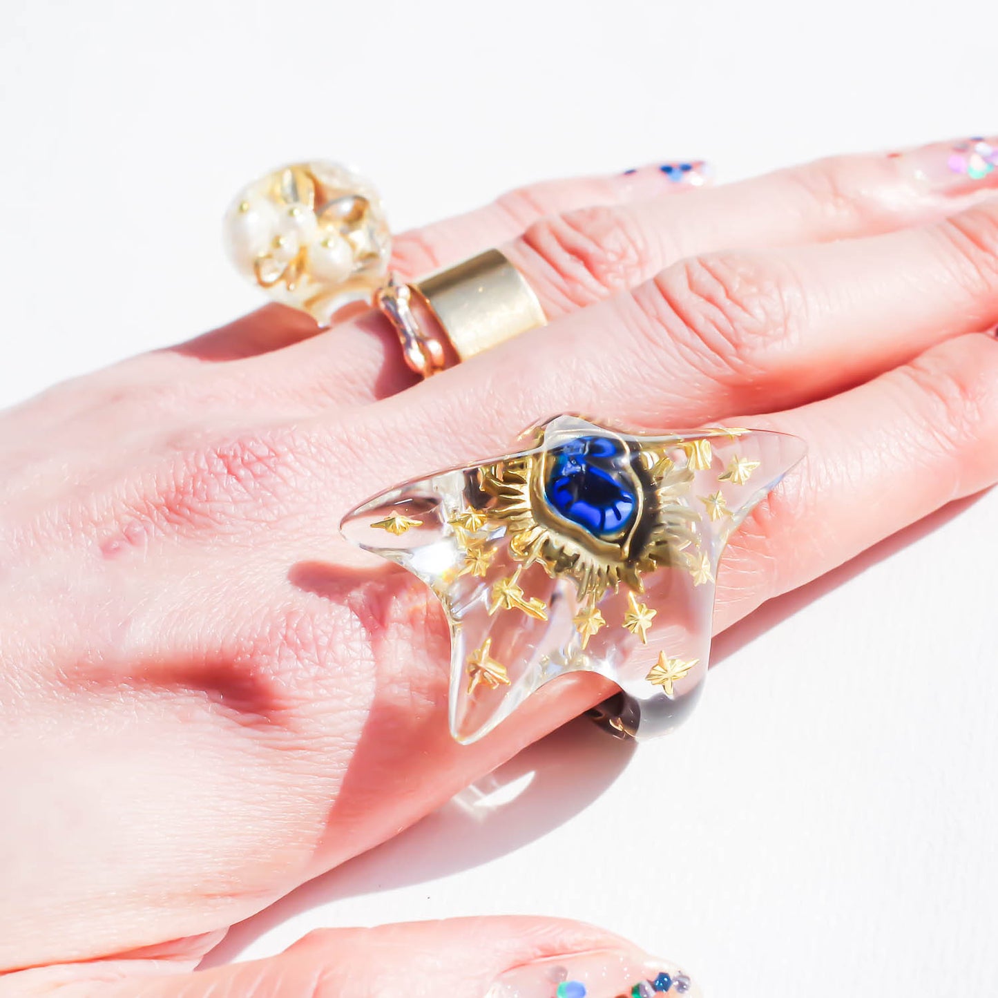 EYE STAR RING / CLEAR