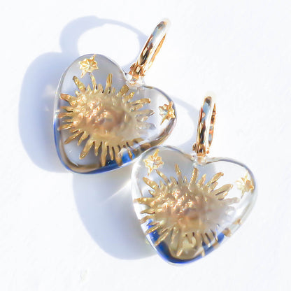 EYE HEART EARRINGS / CLEAR