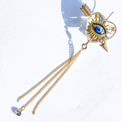 EYE CUPID EARRING / HEART / CLEAR / 1P