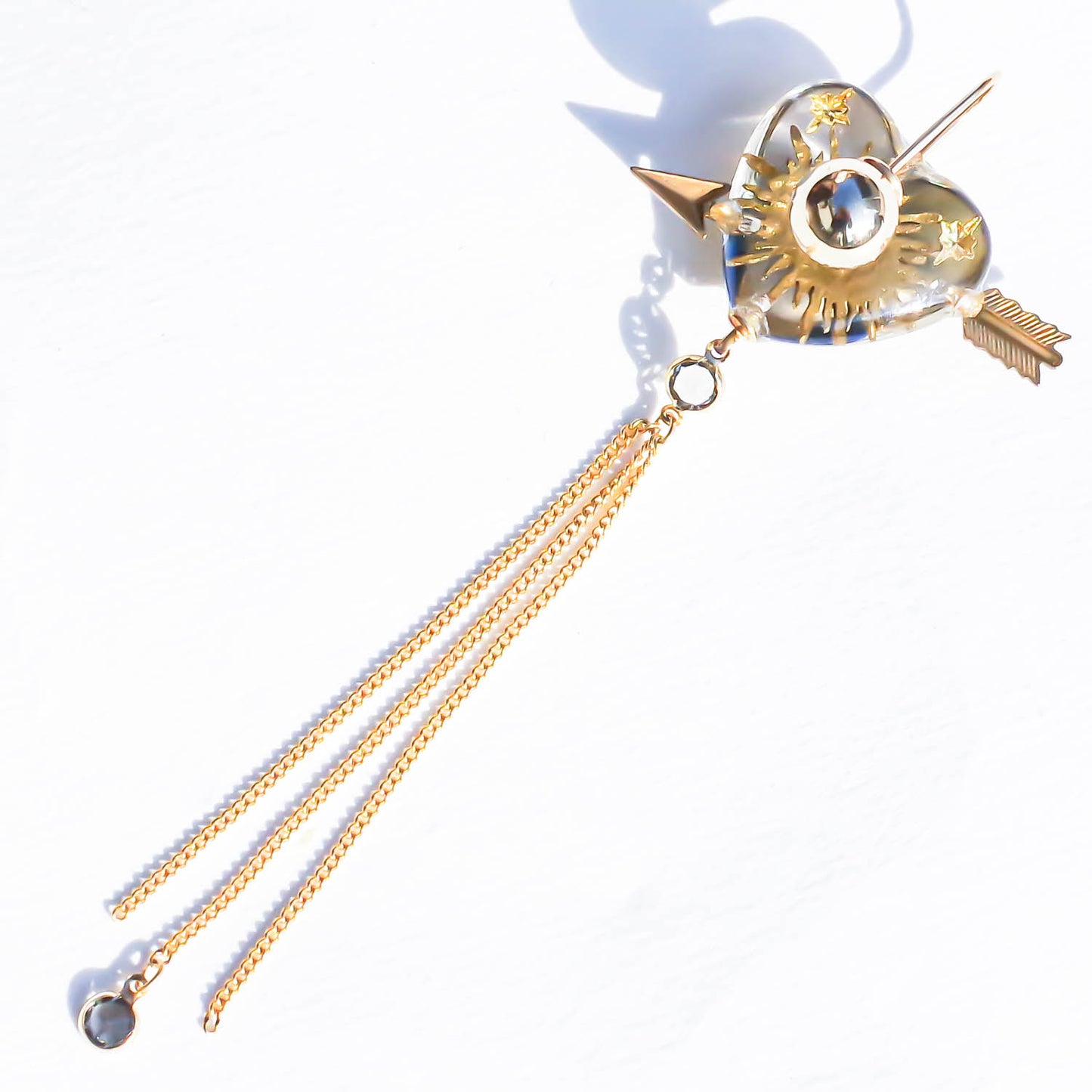 EYE CUPID EARRING / HEART / CLEAR / 1P