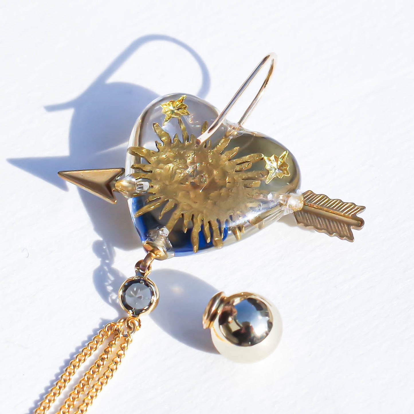 EYE CUPID EARRING / HEART / CLEAR / 1P