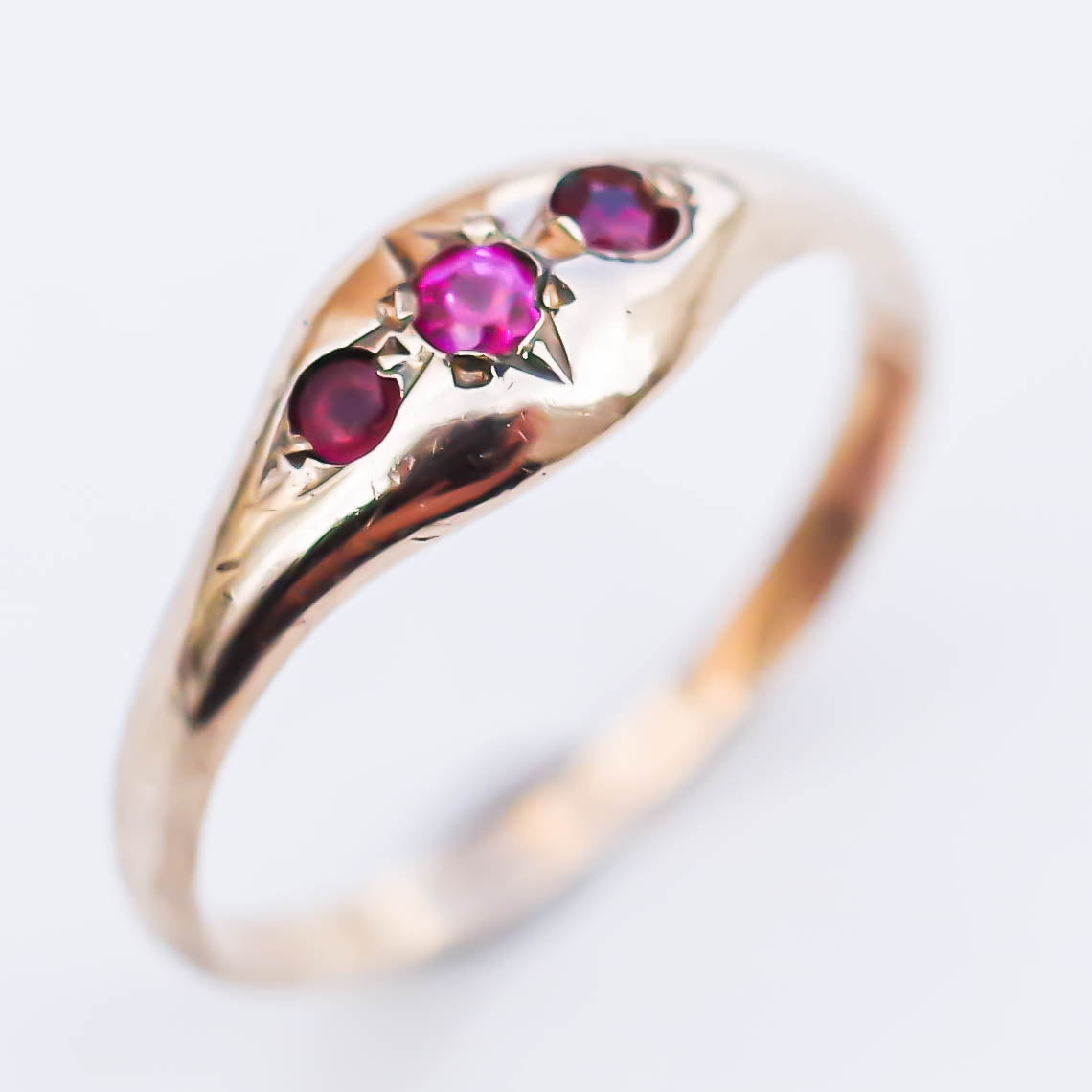 BABY RING / Pink tourmaline / 10K / #0.5