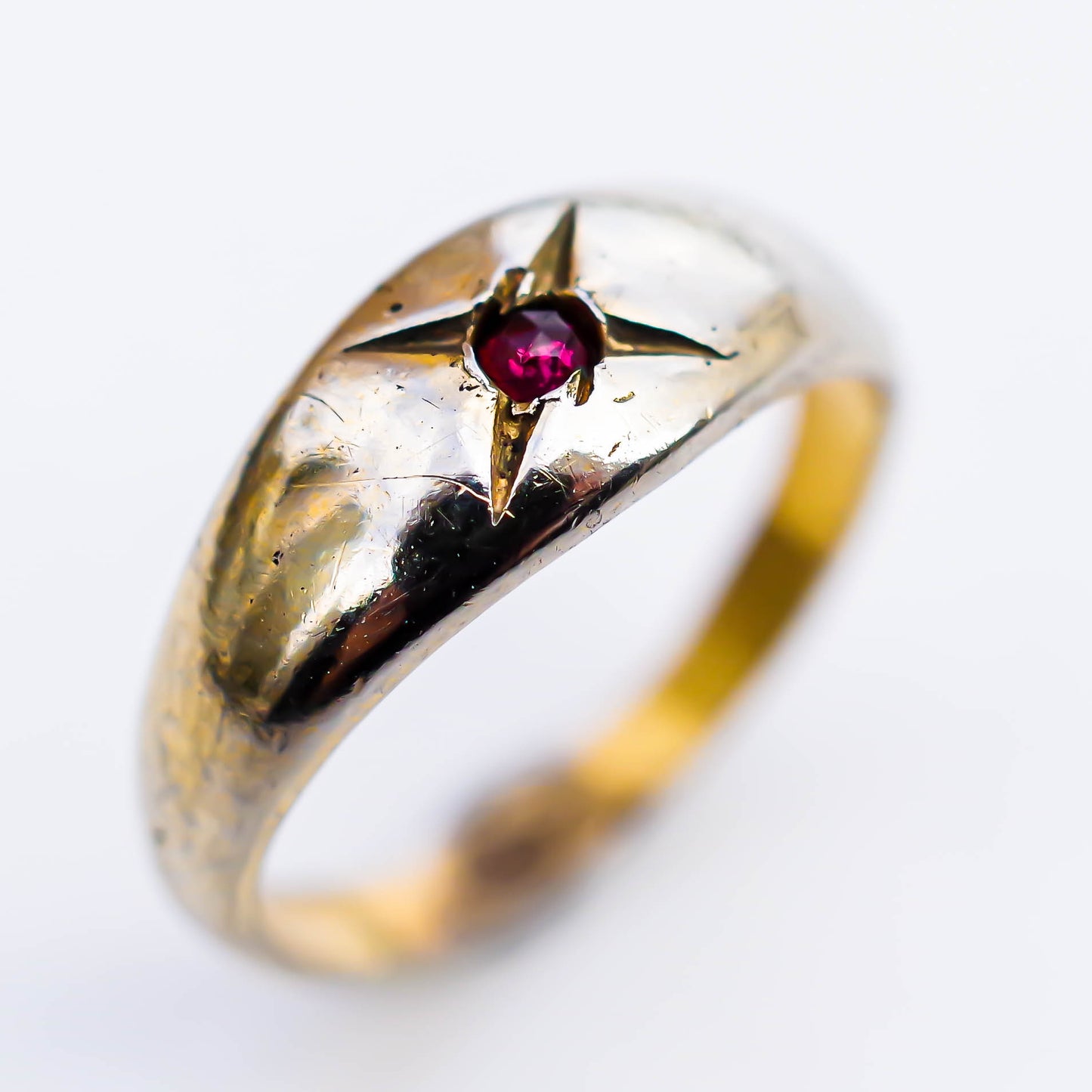 BABY RING / GARNET / 10K / #0