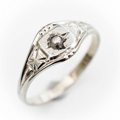 BABY RING / PEARL / 10K / #0.5