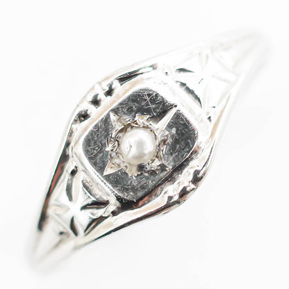 BABY RING / PEARL / 10K / #0.5