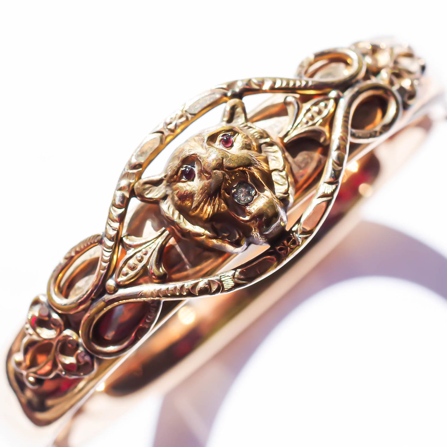 LION BRACELET / USA / 1800S / 14KGF