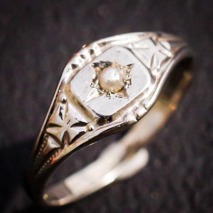 BABY RING / PEARL / 10K / #0.5