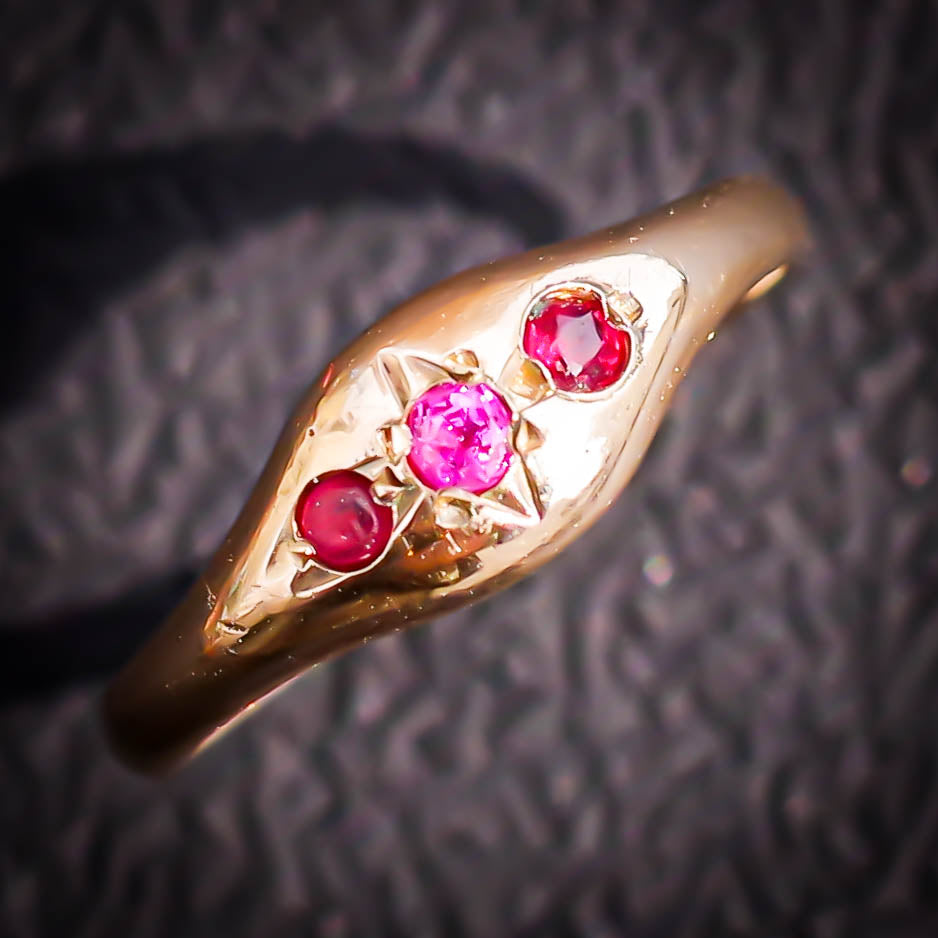 BABY RING / Pink tourmaline / 10K / #0.5