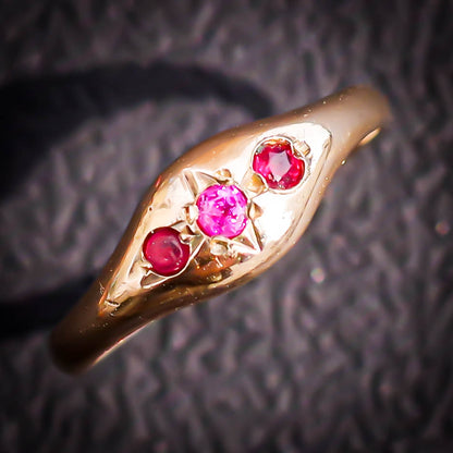 BABY RING / Pink tourmaline / 10K / #0.5