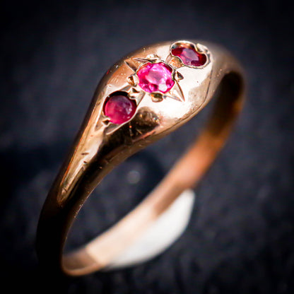 BABY RING / Pink tourmaline / 10K / #0.5