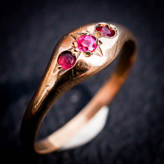 BABY RING / Pink tourmaline / 10K / #0.5