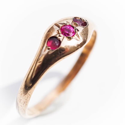 BABY RING / Pink tourmaline / 10K / #0.5