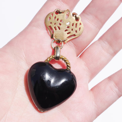 HEART NECKLACE / GOLD / BLACK / STAR