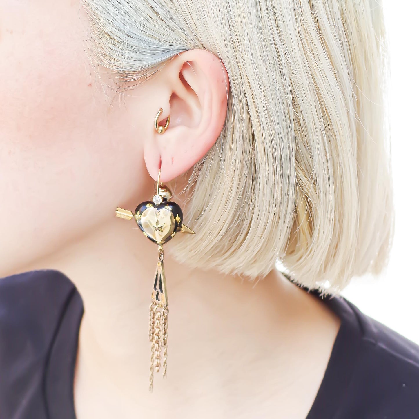 HEART EARRING 8 / ARROW / 1P