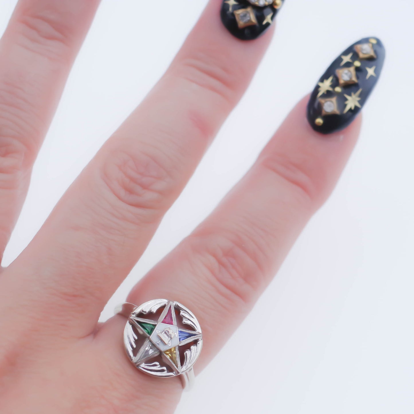 MASONIC EASTERN STAR RING / USA (14K) #15