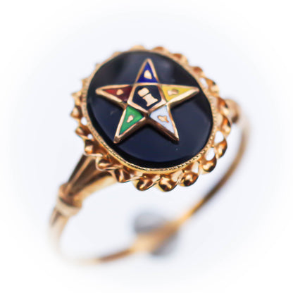 MASONIC EASTERN STAR RING / USA (10K) #12.5