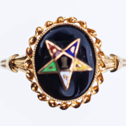 MASONIC EASTERN STAR RING / USA (10K) #12.5
