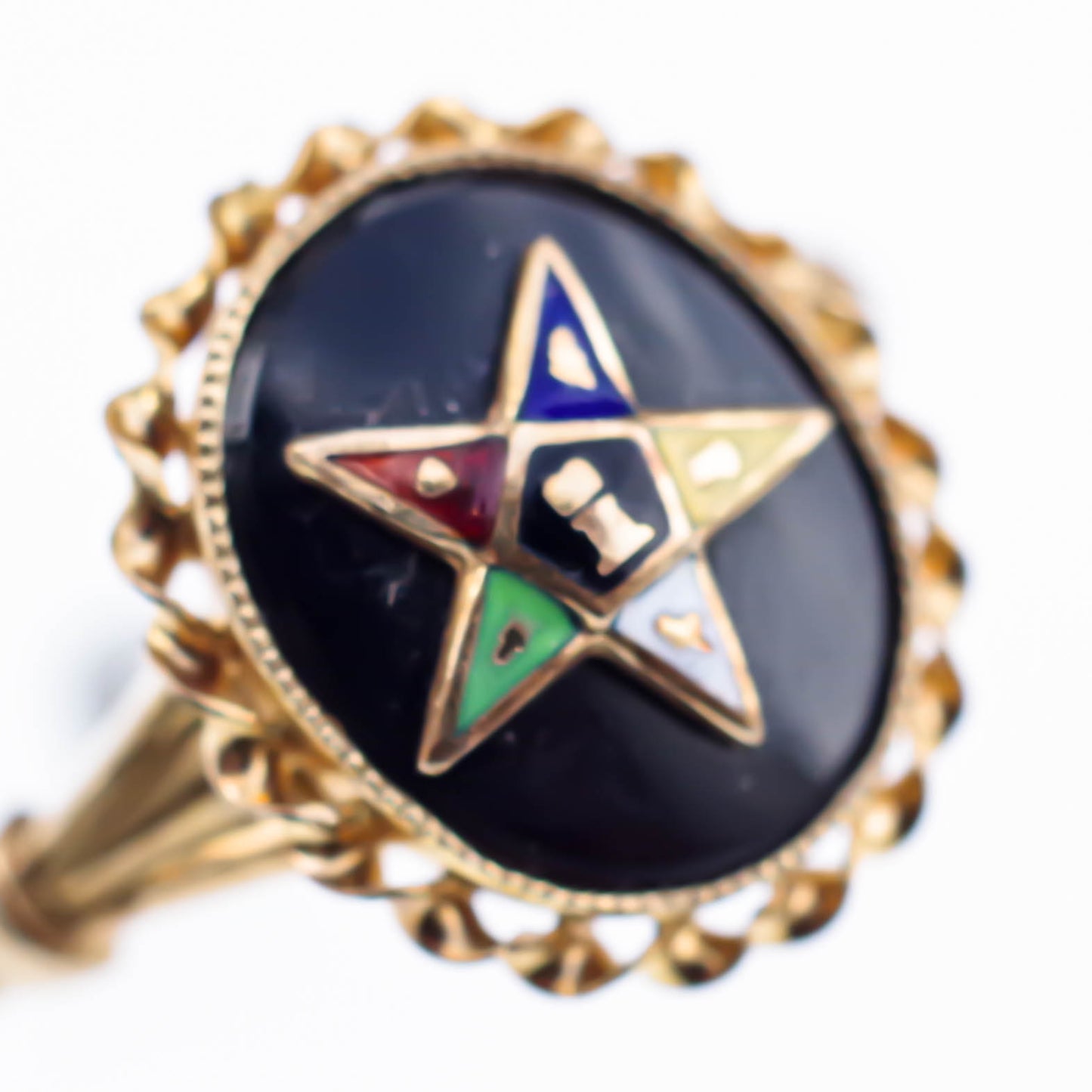 MASONIC EASTERN STAR RING / USA (10K) #12.5