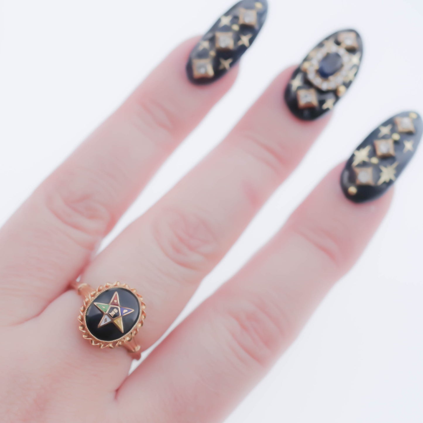 MASONIC EASTERN STAR RING / USA (10K) #12.5