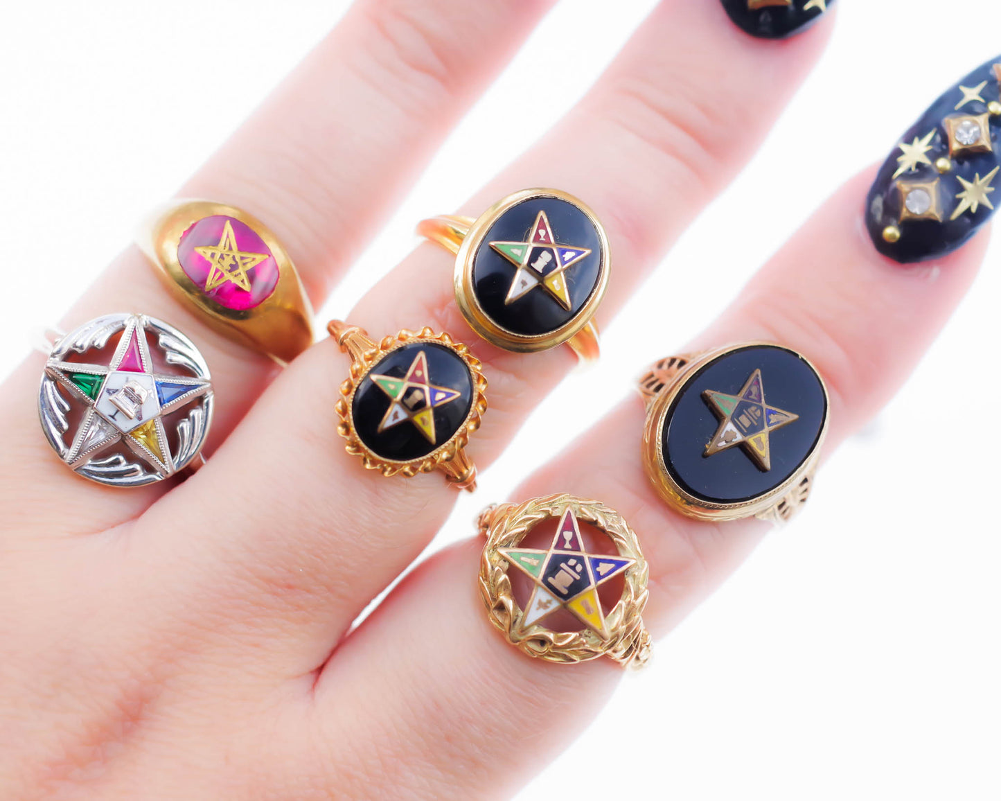 MASONIC EASTERN STAR RING / USA (14K) #15