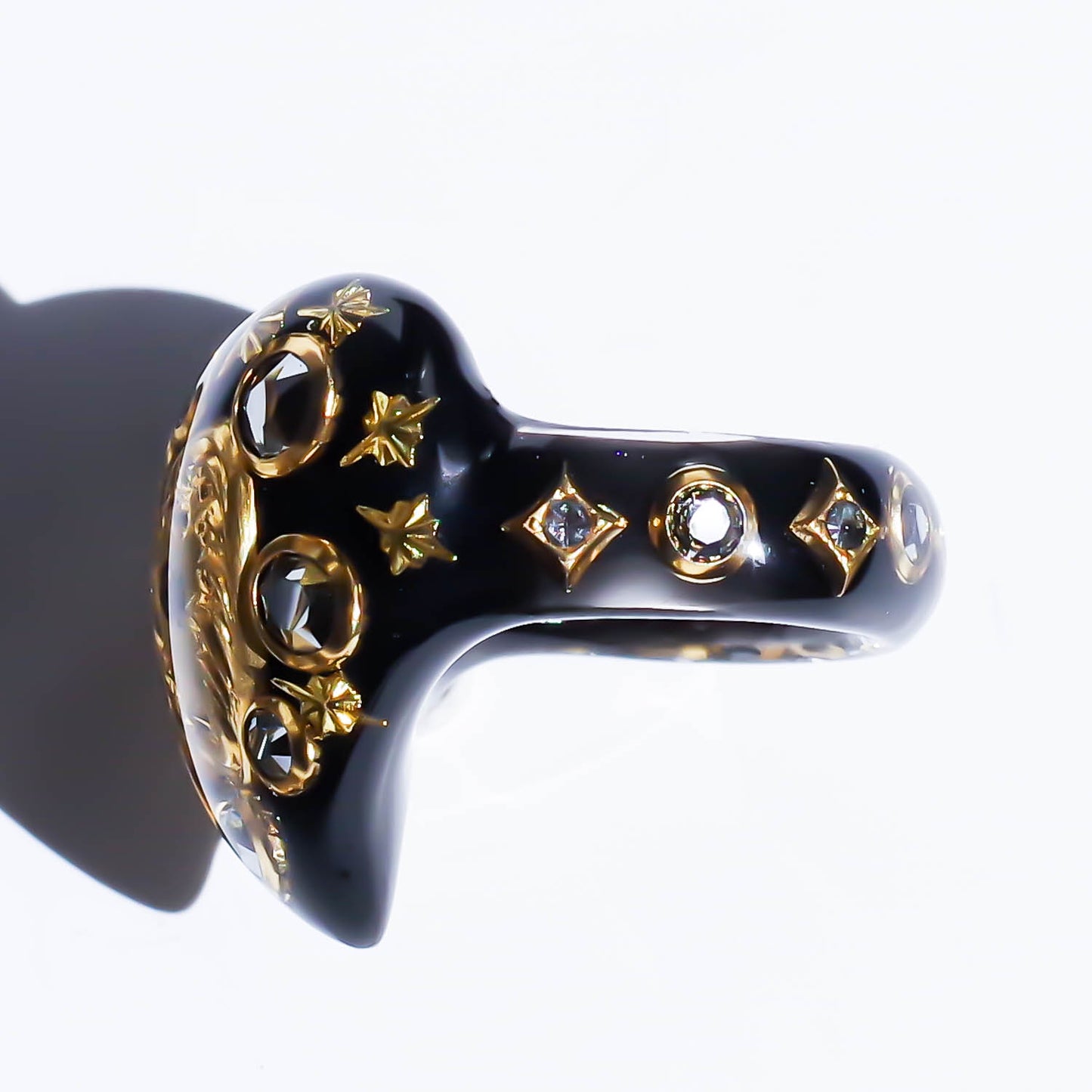 LOVE RING / HEART / GOLD / BLACK / #14