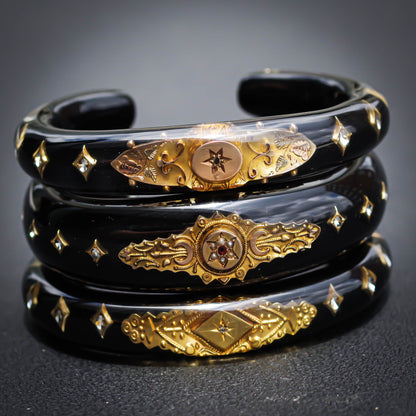 Eternal Victorian Gold Relic Bracelet - Black / 18kgold