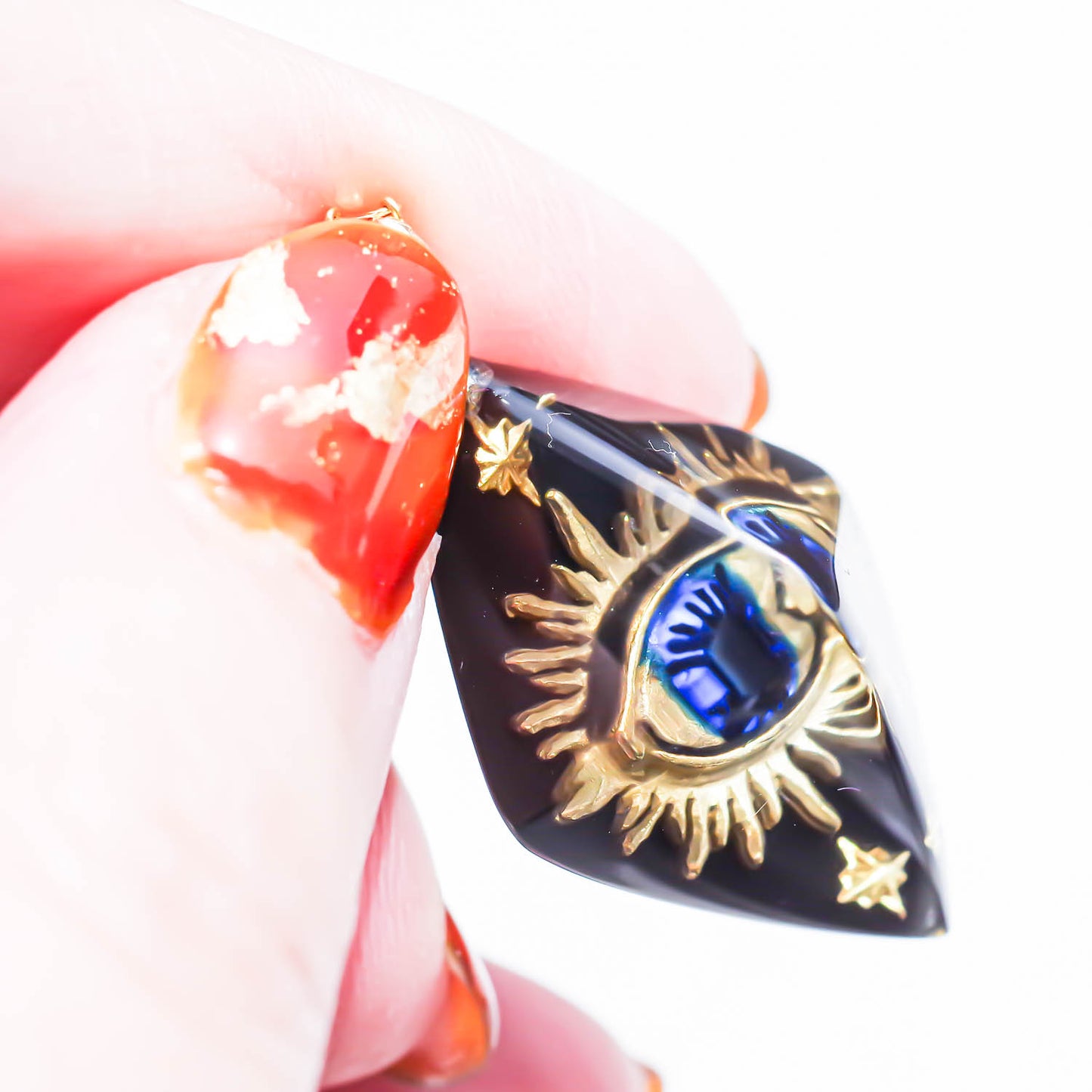 EYE NECKLACE / BLACK / DIAMOND