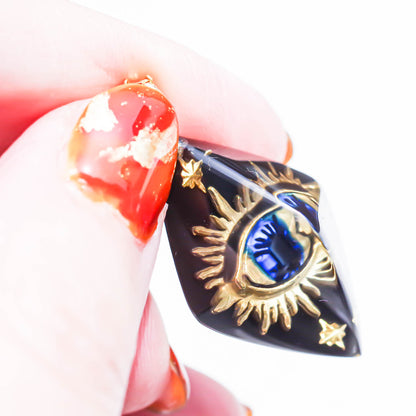 EYE NECKLACE / BLACK / DIAMOND