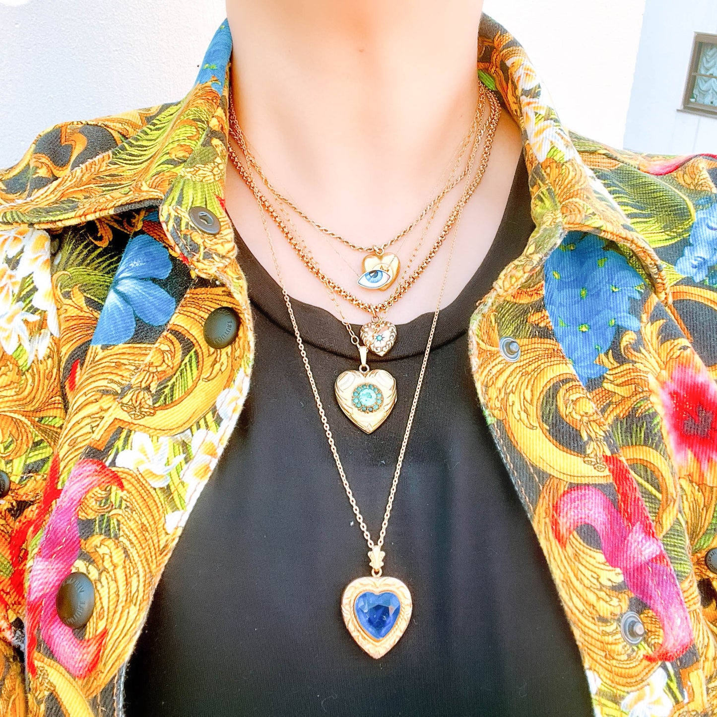 SWEETHEART NECKLACE / LOCKET / BLUE / 10KGF