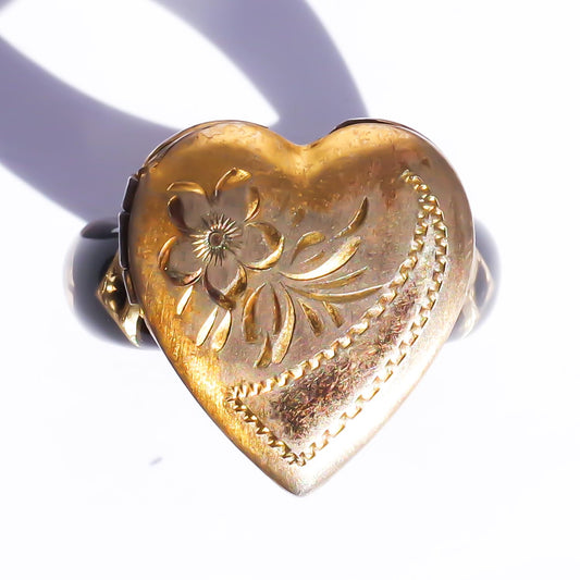 HEART LOCKET RING / FLOWER / #13