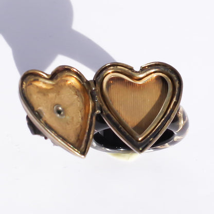 HEART LOCKET RING / SHELL FLOWER / #13