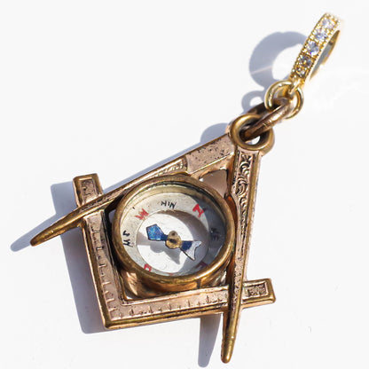 MASONIC CHARM / COMPASS / 14KGF