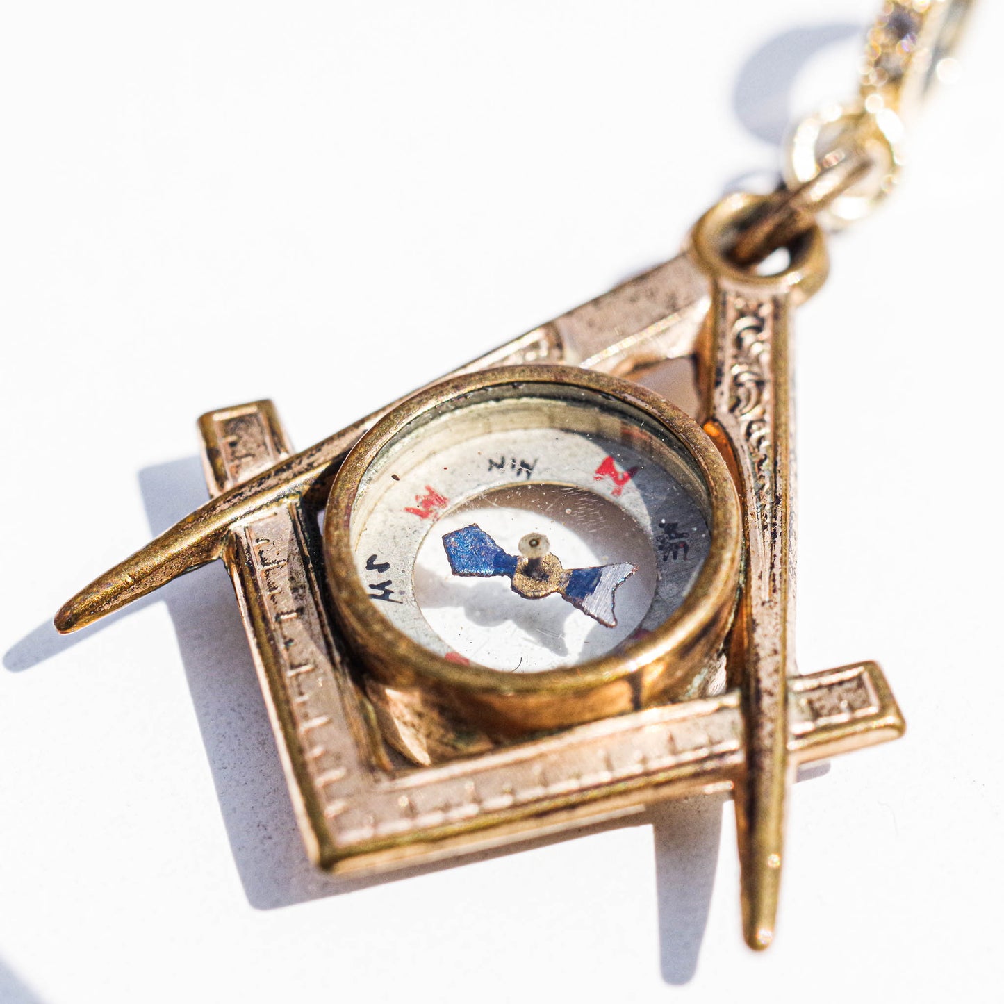 MASONIC CHARM / COMPASS / 14KGF