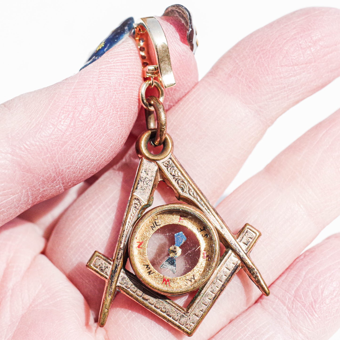 MASONIC CHARM / COMPASS / 14KGF