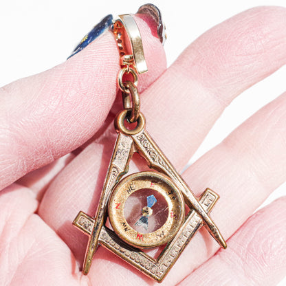 MASONIC CHARM / COMPASS / 14KGF