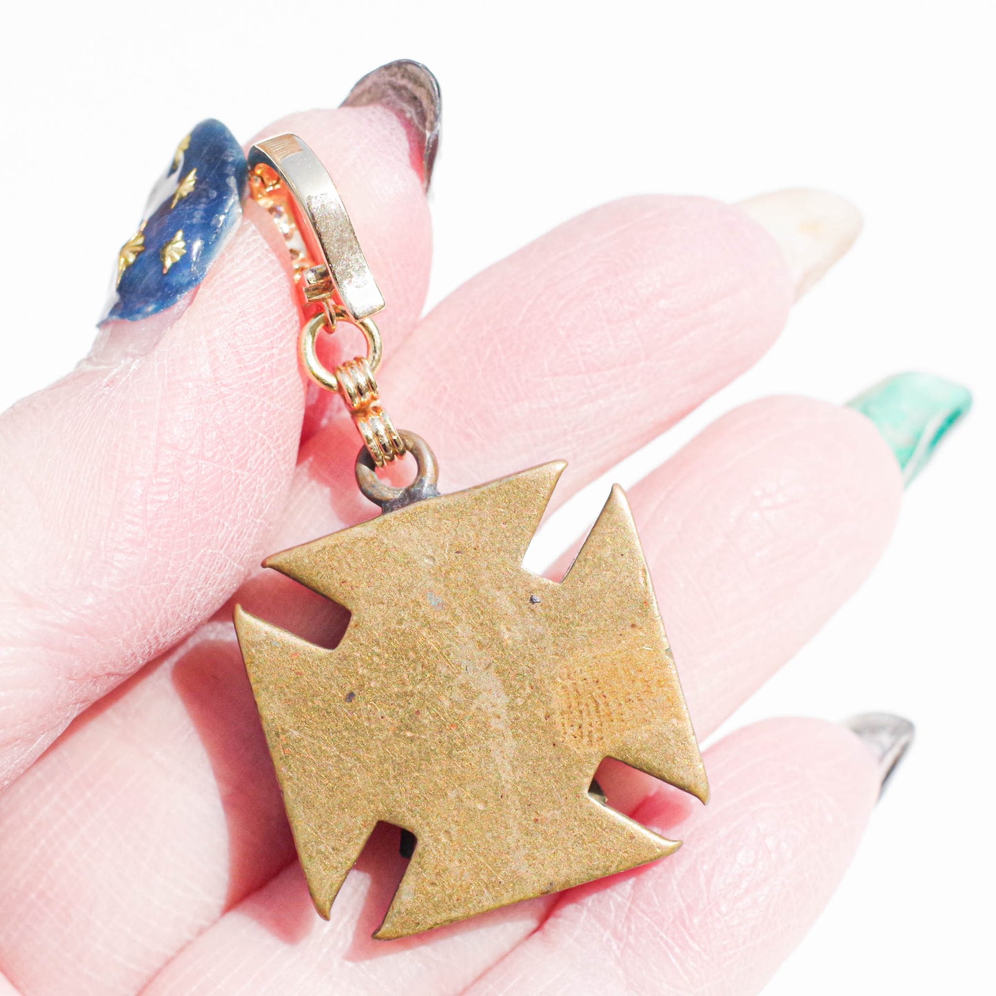 MASONIC CHARM / COMPASS / CROSS / 14KGF