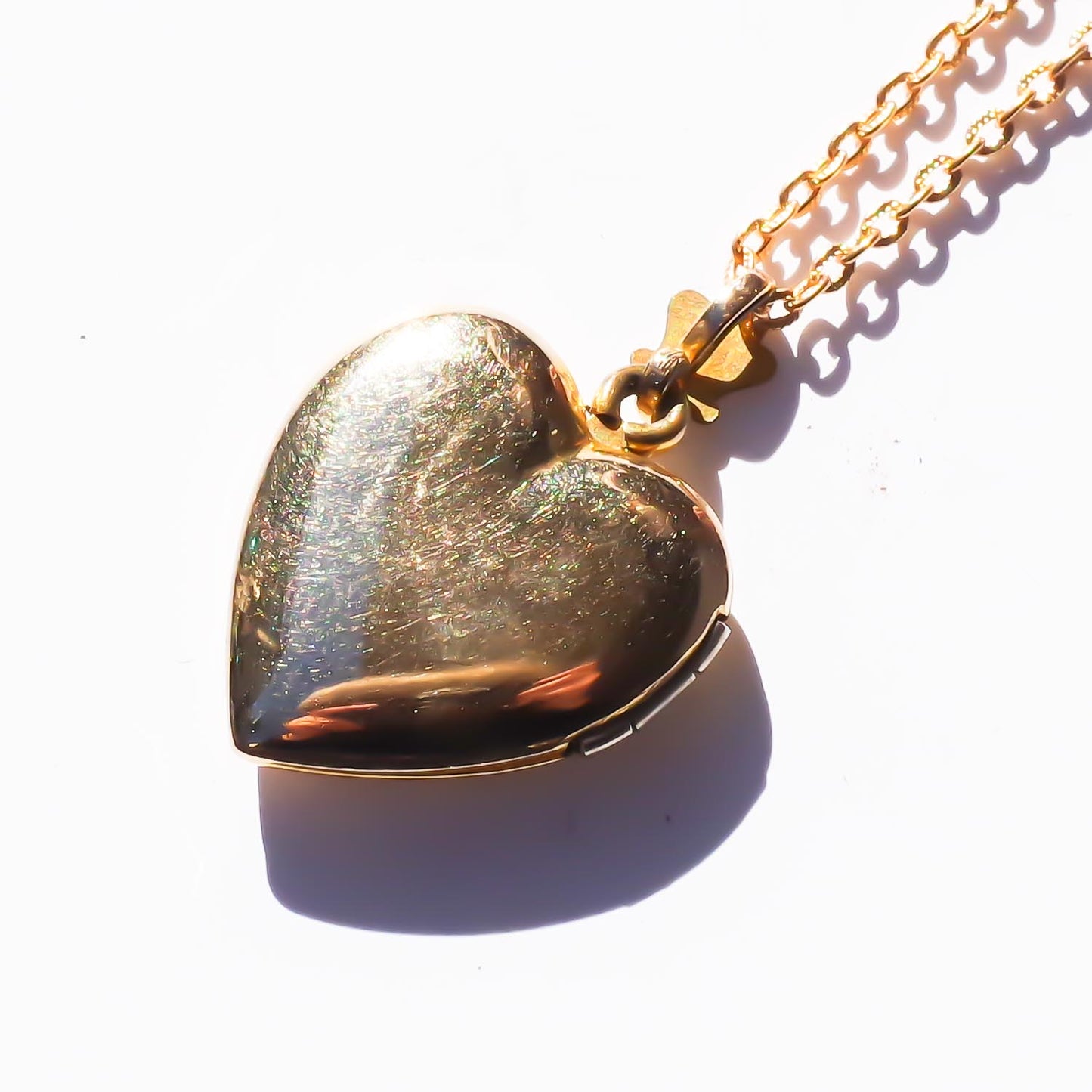 HEART LOCKET NECKLACE / DOUBLE HEART3 / 14KGF
