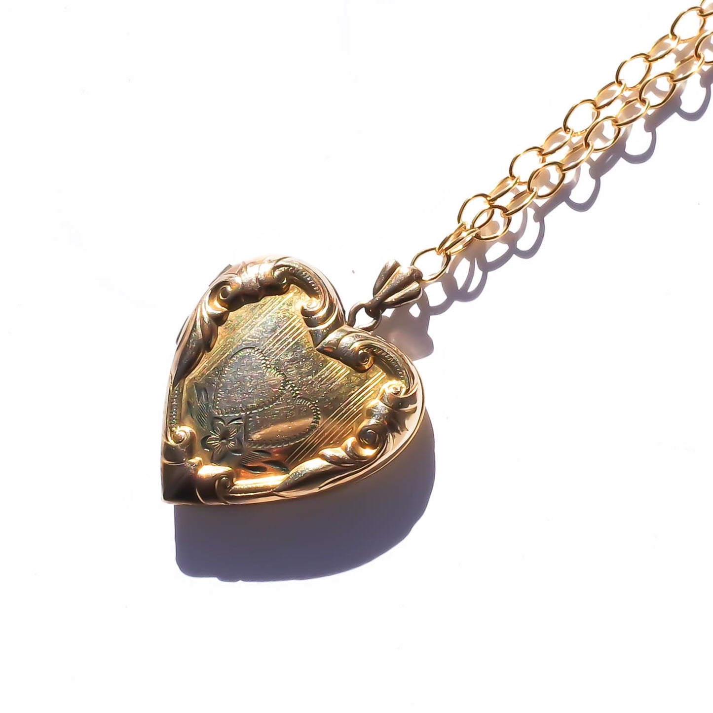 HEART LOCKET NECKLACE / DOUBLE HEART 2 / 14KGF