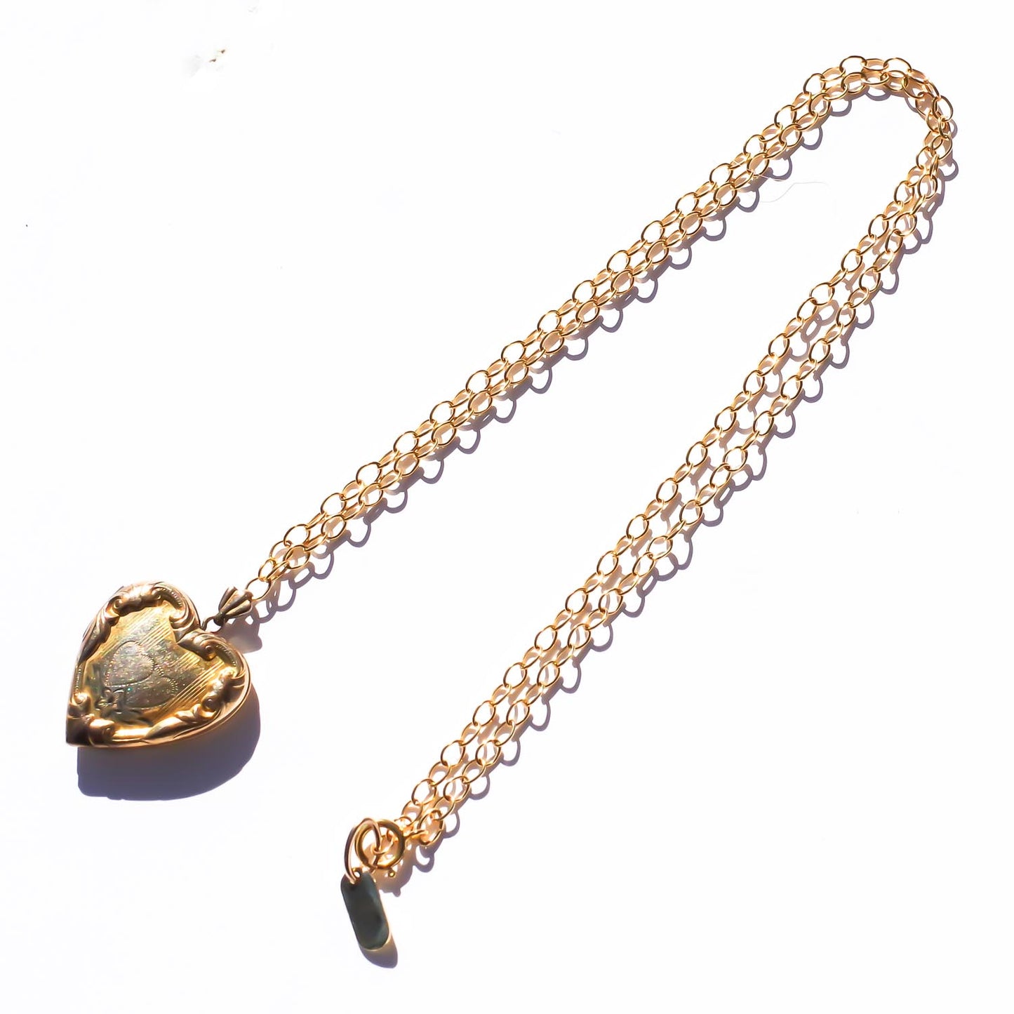 HEART LOCKET NECKLACE / DOUBLE HEART 2 / 14KGF